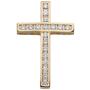 Anh�nger Kreuz 585 Gold Gelbgold 18 Diamanten Brillanten Kreuzanh�nger 