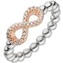 Damen Ring Unendlichkeit 925 Sterling Silber 29 Zirkonia elastisch (Gr��e: 54) 