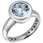 Damen Ring 925 Sterling Silber mit 1 Blautopas, hellblau, blau (Gr��e: 52) 