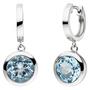 Creolen 925 Sterling Silber 2 Blautopase hellblau blau Ohrringe 