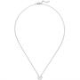 Collier Kette mit Anh�nger 925 Sterling Silber 1 Zirkonia 45 cm