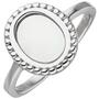 Damen Ring 925 Sterling Silber 1 Perlmutt-Einlage oval (Gr��e: 56) 