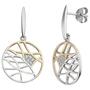 Ohrh�nger 925 Sterling Silber bicolor vergoldet 10 Zirkonia 