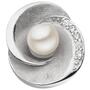 Anhnger 925 Sterling Silber matt 1 Swasser Perle 5 Zirkonia 