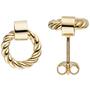 Ohrstecker gedreht 925 Sterling Silber gold vergoldet 