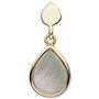 Anh�nger Tropfen 925 Sterling Silber gold vergoldet 1 Perlmutt-Einlage 