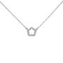 Collier Halskette Blume 925 Sterling Silber 45 cm Kette