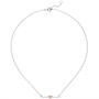 Collier Halskette Knoten 925 Sterling Silber bicolor vergoldet 45 cm Kette