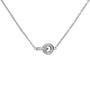 Collier Halskette 925 Sterling Silber 20 Zirkonia 45 cm Kette Silberkette