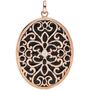 Anh�nger oval 925 Sterling Silber rotgold vergoldet 1 Zirkonia 