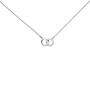 Collier Halskette 925 Sterling Silber 13 Zirkonia 45 cm Kette Silberkette