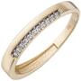 Damen Ring 333 Gold Gelbgold 1 Zirkonia, Goldring (Gr��e: 58) 