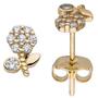 Ohrstecker Blume 333 Gold Gelbgold 16 Zirkonia 