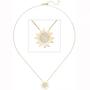 Collier Kette mit Anh�nger Sonne 333 Gold Gelbgold 37 Zirkonia 45 cm