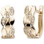 Creolen 333 Gold Gelbgold 32 Zirkonia Ohrringe 