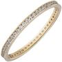 Damen Ring schmal 333 Gelbgold mit Zirkonia rundum (Gr��e: 56) 