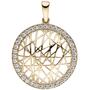 Anh�nger rund 333 Gold Gelbgold 39 Zirkonia 