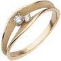Damen Ring 585 Gold Gelbgold teil matt Diamenten (Gr��e: 60) 