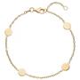 Armband mit Pl�ttchen 375 Gold Gelbgold 19 cm