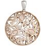 Anh�nger rund 585 Gold Rotgold Wei�gold bicolor 108 Diamanten Brillanten