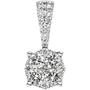 Anh�nger 585 Gold Wei�gold 18 Diamanten Brillanten 0,36ct. Diamantanh�nger 