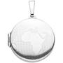 Medaillon Weltkarte 925 Sterling Silber f�r 2 Fotos