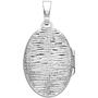 Medaillon oval 925 Sterling Silber mit Struktur f�r 2 Fotos