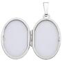 Medaillon oval 925 Sterling Silber mit Struktur f�r 2 Fotos