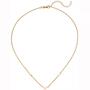 Collier Halskette mit Anh�ngern Sterne 925 Silber rotgold vergoldet 43 cm 