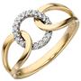 Damen Ring 585 Gold Gelbgold 16 Diamanten Brillanten (Gr��e: 52) 