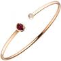 Armreif Armband offen 585 Gold Gelbgold 1 Rubelit 1 Diamant Brillant 