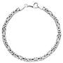 K�nigsarmband 925 Sterling Silber diamantiert 19 cm Armband Silberarmband