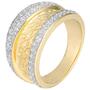 Damen Ring 585 Gold bicolor 77 Diamanten Brillanten (Gr��e: 58) 