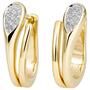 Creolen 585 Gold Gelbgold 26 Diamanten Brillanten Ohrringe 