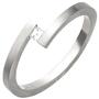Damen Ring 950 Platin matt 1 Diamant im Caree-Schliff (Gr��e: 60) 