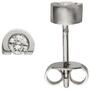 Ohrstecker 950 Platin matt 2 Diamanten Brillanten, 4,9 mm 