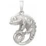 Anhnger Chamleon 925 Sterling Silber matt Silberanhnger 