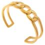 Armspange / offener Armreif Edelstahl gelbgoldfarben beschichtet 