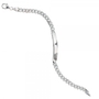 Schildband 925 Sterling Silber 21 cm - 6,1 mm ID Armband Karabiner
