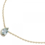 Anh�nger 333 Gelbgold 1 Blautopas blau Tropfen Tropfenform