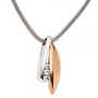 Anh�nger 375 Gold Rotgold Wei�gold bicolor 3 Zirkonia Gold Anh�nger