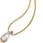Anh�nger 585 Wei�gold Gelbgold bicolor 1 S��wasser Perle 10 Diamanten