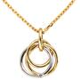 Anh�nger 585 Gold Gelbgold Wei�gold bicolor 1 Diamant verschlungen