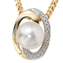Anh�nger 585 Gold Gelbgold bicolor 1 S��wasser Perle 2 Diamanten