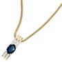 Anh�nger 585 Gelbgold 1 blauer Saphir 12 Diamanten