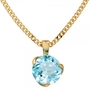 Anh�nger 585 Gold Gelbgold 1 Blautopas hellblau Gold Anh�nger