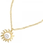 Anh�nger Sonne 585 Gelbgold teilrhodiniert 8 Diamanten 0,07ct.