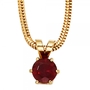 Anh�nger 585 Gold Gelbgold 1 Granat rot Gold Anh�nger
