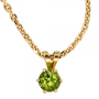 Anh�nger 585 Gold Gelbgold 1 Peridot gr�n Gold Anh�nger