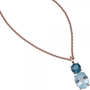 Anh�nger 585 Rotgold 1 Blautopas London blue blau Gold-Anh�nger